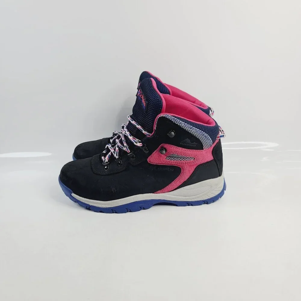 Columbia Men's Black Neon Pink Newton Ridge Plus‎ Ankle Hiking Boots Size 9